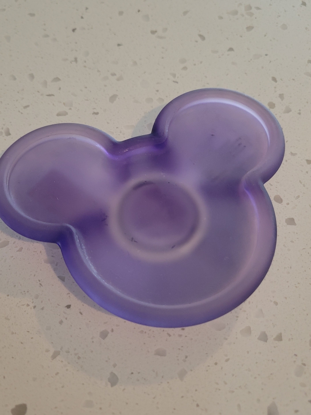 Glass Disney Dish in Purple - Mickey-Style Tray